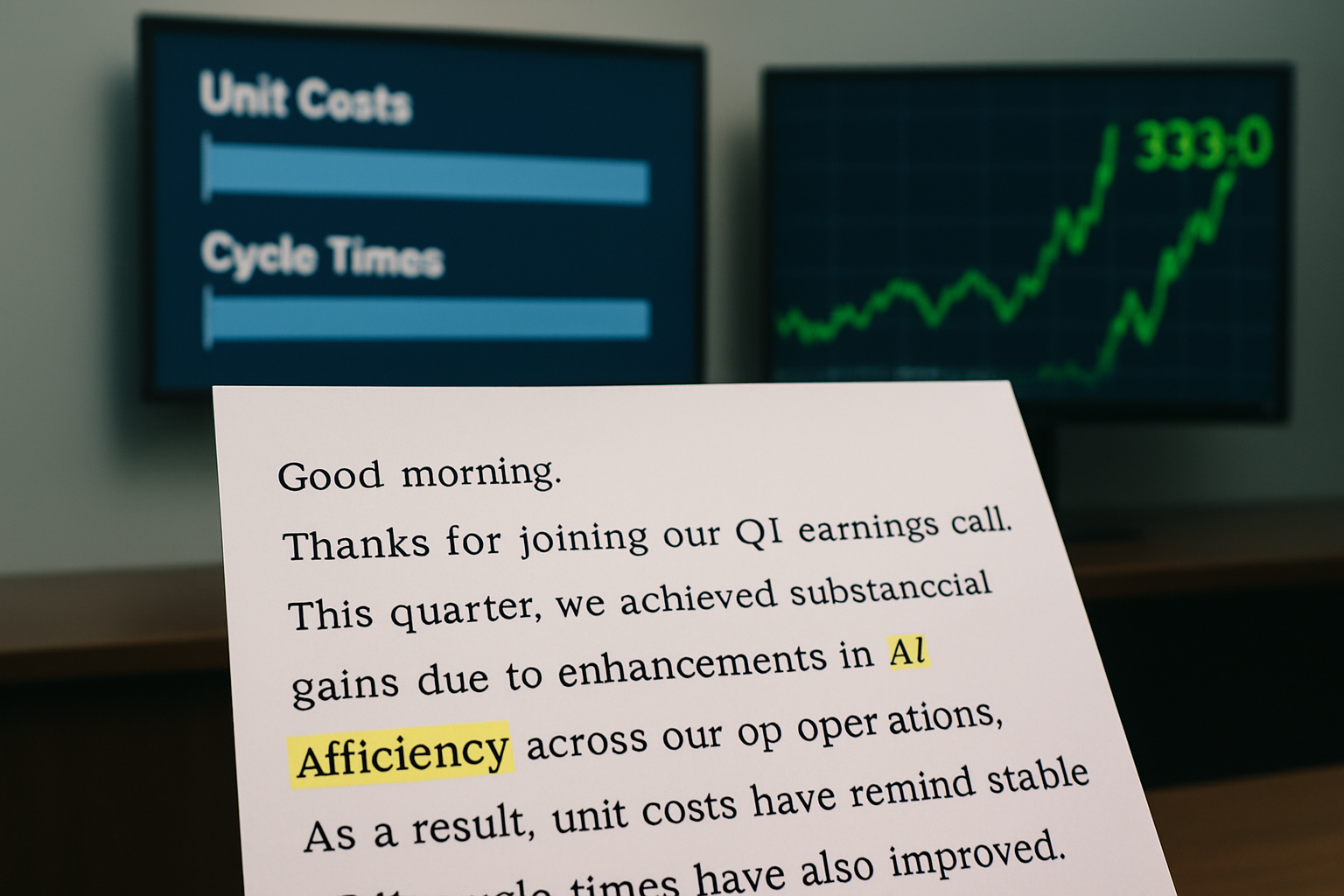 Markets reward AI layoff memos over stubborn unit costs