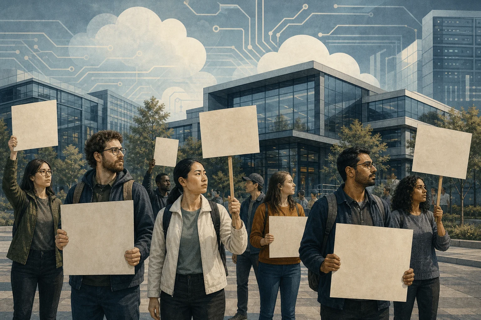 Google workers push for layoff protections as AI spending reshapes job security