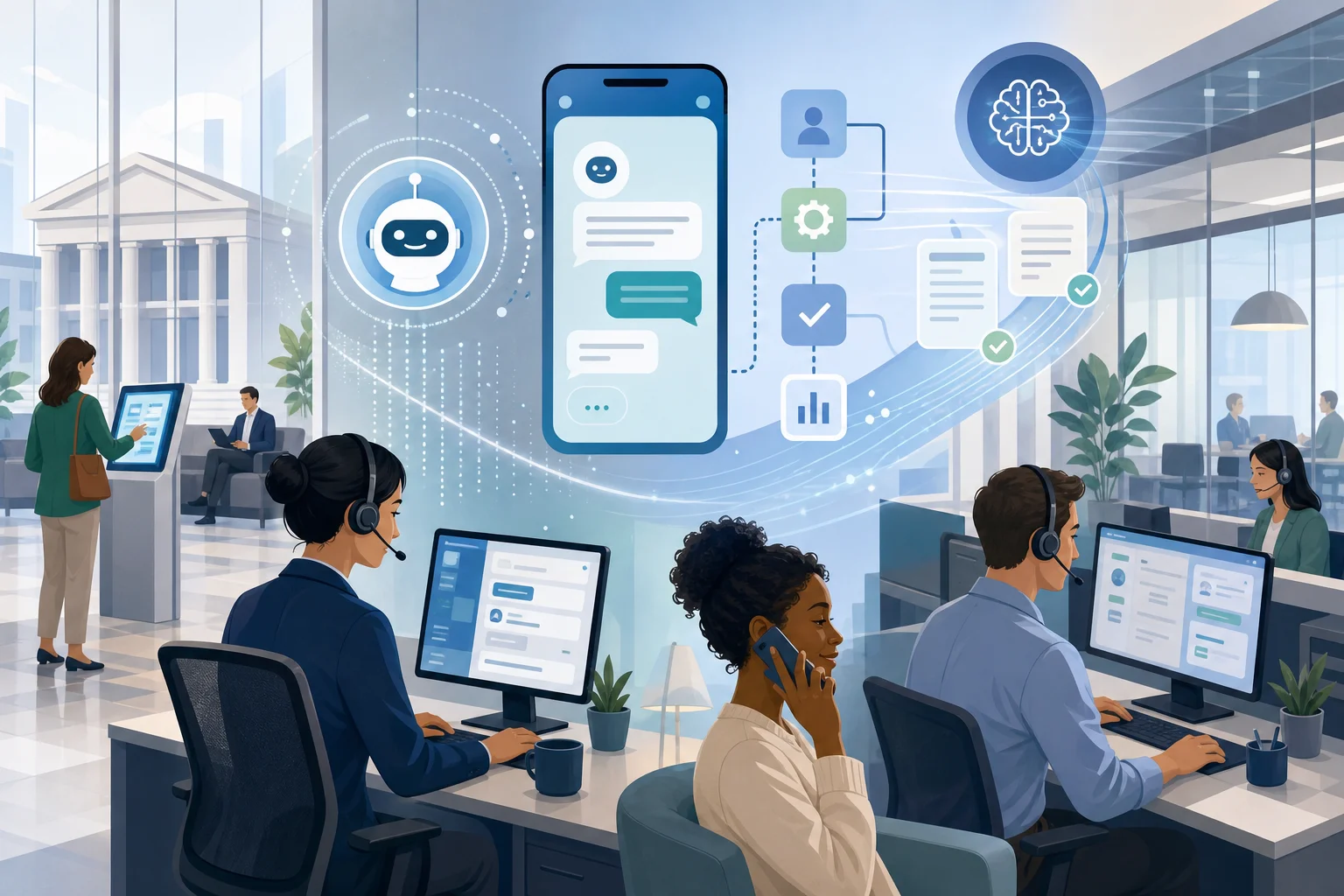 AI is taking over more call-center tasks at big banks and tech firms