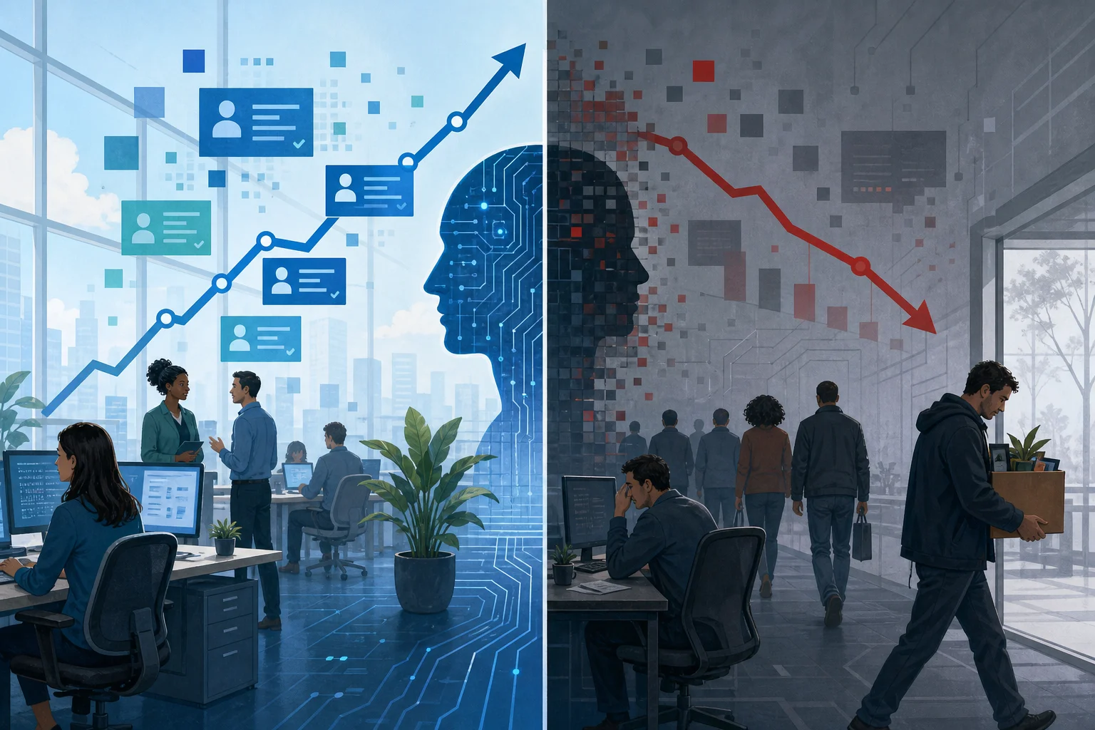 CompTIA says AI-related postings topped 320,000 as tech companies cut 14,700 roles in August